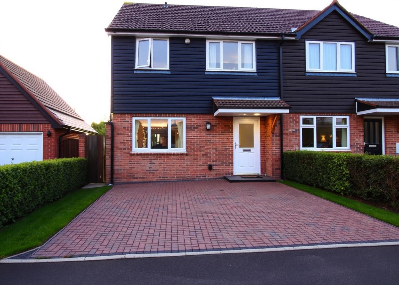 Well-kept UK semi-detached house with driveway